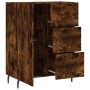 Aparador de madera de ingeniería roble ahumado 69,5x34x90 cm de vidaXL, Aparadores - Ref: Foro24-827937, Precio: 92,47 €, Des...