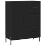 Aparador de madera de ingeniería negro 69,5x34x90 cm de vidaXL, Aparadores - Ref: Foro24-827925, Precio: 102,77 €, Descuento: %