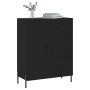 Aparador de madera de ingeniería negro 69,5x34x90 cm de vidaXL, Aparadores - Ref: Foro24-827925, Precio: 102,77 €, Descuento: %