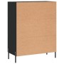 Aparador de madera de ingeniería negro 69,5x34x90 cm de vidaXL, Aparadores - Ref: Foro24-827925, Precio: 102,77 €, Descuento: %