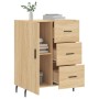 Aparador de madera de ingeniería roble Sonoma 69,5x34x90 cm de vidaXL, Aparadores - Ref: Foro24-827935, Precio: 106,94 €, Des...