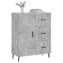 Aparador de madera de ingeniería gris hormigón 69,5x34x90 cm de vidaXL, Aparadores - Ref: Foro24-827936, Precio: 92,47 €, Des...