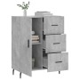 Aparador de madera de ingeniería gris hormigón 69,5x34x90 cm de vidaXL, Aparadores - Ref: Foro24-827936, Precio: 92,47 €, Des...