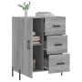 Aparador de madera de ingeniería gris Sonoma 69,5x34x90 cm de vidaXL, Aparadores - Ref: Foro24-827930, Precio: 102,20 €, Desc...