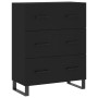 Black engineered wood sideboard 69.5x34x90 cm by vidaXL, Sideboards - Ref: Foro24-827877, Price: 131,59 €, Discount: %