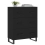 Aparador de madera de ingeniería negro 69,5x34x90 cm de vidaXL, Aparadores - Ref: Foro24-827877, Precio: 131,59 €, Descuento: %