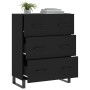 Aparador de madera de ingeniería negro 69,5x34x90 cm de vidaXL, Aparadores - Ref: Foro24-827877, Precio: 131,59 €, Descuento: %