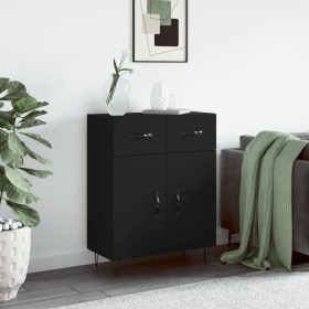 Black engineered wood sideboard 69.5x34x90 cm by vidaXL, Sideboards - Ref: Foro24-827973, Price: 82,99 €, Discount: %