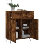 Aparador de madera de ingeniería roble ahumado 69,5x34x90 cm de vidaXL, Aparadores - Ref: Foro24-827953, Precio: 80,11 €, Des...