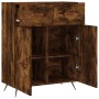 Aparador de madera de ingeniería roble ahumado 69,5x34x90 cm de vidaXL, Aparadores - Ref: Foro24-827953, Precio: 80,11 €, Des...