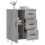 Aparador de madera de ingeniería gris Sonoma 69,5x34x90 cm de vidaXL, Aparadores - Ref: Foro24-827914, Precio: 90,99 €, Descu...