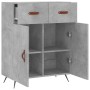 Aparador de madera de ingeniería gris hormigón 69,5x34x90 cm de vidaXL, Aparadores - Ref: Foro24-827952, Precio: 80,95 €, Des...