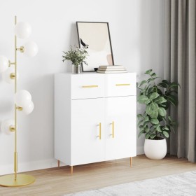 Glossy white plywood sideboard 69.5x34x90 cm by vidaXL, Sideboards - Ref: Foro24-827966, Price: 89,02 €, Discount: %