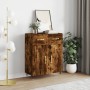 Smoked oak engineered wood sideboard 69.5x34x90 cm by vidaXL, Sideboards - Ref: Foro24-827961, Price: 80,99 €, Discount: %