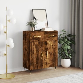 Smoked oak engineered wood sideboard 69.5x34x90 cm by vidaXL, Sideboards - Ref: Foro24-827961, Price: 81,12 €, Discount: %