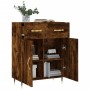 Aparador de madera de ingeniería roble ahumado 69,5x34x90 cm de vidaXL, Aparadores - Ref: Foro24-827961, Precio: 81,12 €, Des...