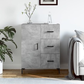 Concrete gray engineered wood sideboard 69.5x34x90 cm by vidaXL, Sideboards - Ref: Foro24-827920, Price: 93,99 €, Discount: %