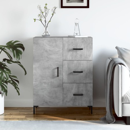 Concrete gray engineered wood sideboard 69.5x34x90 cm by vidaXL, Sideboards - Ref: Foro24-827920, Price: 92,89 €, Discount: %