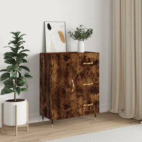 Smoked oak engineered wood sideboard 69.5x34x90 cm by vidaXL, Sideboards - Ref: Foro24-827897, Price: 90,99 €, Discount: %