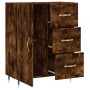 Smoked oak engineered wood sideboard 69.5x34x90 cm by vidaXL, Sideboards - Ref: Foro24-827897, Price: 90,99 €, Discount: %