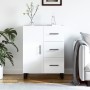 Bright white plywood sideboard 69.5x34x90 cm by vidaXL, Sideboards - Ref: Foro24-827942, Price: 106,14 €, Discount: %