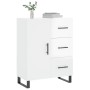 Bright white plywood sideboard 69.5x34x90 cm by vidaXL, Sideboards - Ref: Foro24-827942, Price: 106,14 €, Discount: %