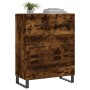 Aparador de madera de ingeniería roble ahumado 69,5x34x90 cm de vidaXL, Aparadores - Ref: Foro24-827881, Precio: 105,26 €, De...