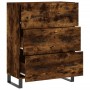 Aparador de madera de ingeniería roble ahumado 69,5x34x90 cm de vidaXL, Aparadores - Ref: Foro24-827881, Precio: 105,26 €, De...