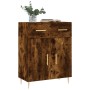 Aparador de madera de ingeniería roble ahumado 69,5x34x90 cm de vidaXL, Aparadores - Ref: Foro24-827969, Precio: 79,92 €, Des...