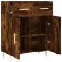 Aparador de madera de ingeniería roble ahumado 69,5x34x90 cm de vidaXL, Aparadores - Ref: Foro24-827969, Precio: 79,92 €, Des...