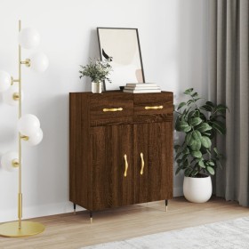 Engineered wood brown oak sideboard 69.5x34x90 cm by vidaXL, Sideboards - Ref: Foro24-827963, Price: 83,99 €, Discount: %