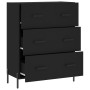 Black engineered wood sideboard 69.5x34x90 cm by vidaXL, Sideboards - Ref: Foro24-827861, Price: 107,68 €, Discount: %