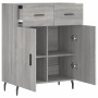 Aparador de madera de ingeniería gris Sonoma 69,5x34x90 cm de vidaXL, Aparadores - Ref: Foro24-828002, Precio: 93,58 €, Descu...