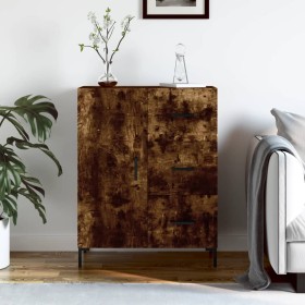 Smoked oak engineered wood sideboard 69.5x34x90 cm by vidaXL, Sideboards - Ref: Foro24-827921, Price: 92,99 €, Discount: %