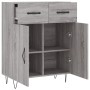 Aparador de madera de ingeniería gris Sonoma 69,5x34x90 cm de vidaXL, Aparadores - Ref: Foro24-827978, Precio: 82,64 €, Descu...