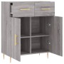 Aparador de madera de ingeniería gris Sonoma 69,5x34x90 cm de vidaXL, Aparadores - Ref: Foro24-827970, Precio: 82,46 €, Descu...