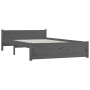 Estructura de cama madera maciza gris 120x200 cm de vidaXL, Camas y somieres - Ref: Foro24-815041, Precio: 186,99 €, Descuent...