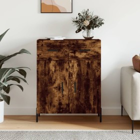 Smoked oak engineered wood sideboard 69.5x34x90 cm by vidaXL, Sideboards - Ref: Foro24-827993, Price: 90,99 €, Discount: %