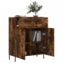 Aparador de madera de ingeniería roble ahumado 69,5x34x90 cm de vidaXL, Aparadores - Ref: Foro24-827993, Precio: 91,20 €, Des...