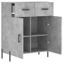 Aparador de madera de ingeniería gris hormigón 69,5x34x90 cm de vidaXL, Aparadores - Ref: Foro24-827992, Precio: 95,17 €, Des...