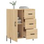 Aparador de madera de ingeniería roble Sonoma 69,5x34x90 cm de vidaXL, Aparadores - Ref: Foro24-827927, Precio: 101,92 €, Des...