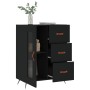 Black engineered wood sideboard 69.5x34x90 cm by vidaXL, Sideboards - Ref: Foro24-828013, Price: 93,55 €, Discount: %