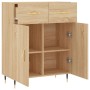 Aparador de madera de ingeniería roble Sonoma 69,5x34x90 cm de vidaXL, Aparadores - Ref: Foro24-827959, Precio: 81,86 €, Desc...