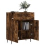 Smoked oak engineered wood sideboard 69.5x34x90 cm by vidaXL, Sideboards - Ref: Foro24-828001, Price: 93,36 €, Discount: %