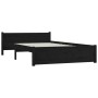 Black solid wood bed frame 120x200 cm by vidaXL, Beds and slatted bases - Ref: Foro24-815043, Price: 192,99 €, Discount: %