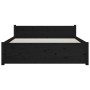 Black solid wood bed frame 120x200 cm by vidaXL, Beds and slatted bases - Ref: Foro24-815043, Price: 192,99 €, Discount: %