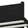 Black solid wood bed frame 120x200 cm by vidaXL, Beds and slatted bases - Ref: Foro24-815043, Price: 192,99 €, Discount: %