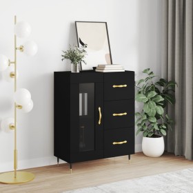 Black engineered wood sideboard 69.5x34x90 cm by vidaXL, Sideboards - Ref: Foro24-828021, Price: 98,46 €, Discount: %