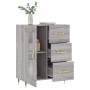 Aparador de madera de ingeniería gris Sonoma 69,5x34x90 cm de vidaXL, Aparadores - Ref: Foro24-828026, Precio: 93,48 €, Descu...