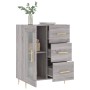 Aparador de madera de ingeniería gris Sonoma 69,5x34x90 cm de vidaXL, Aparadores - Ref: Foro24-828034, Precio: 93,62 €, Descu...